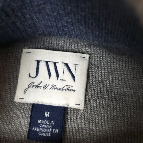 JWN John W Nordstrom grey quarter zip w cashmere - Picture 7 of 9